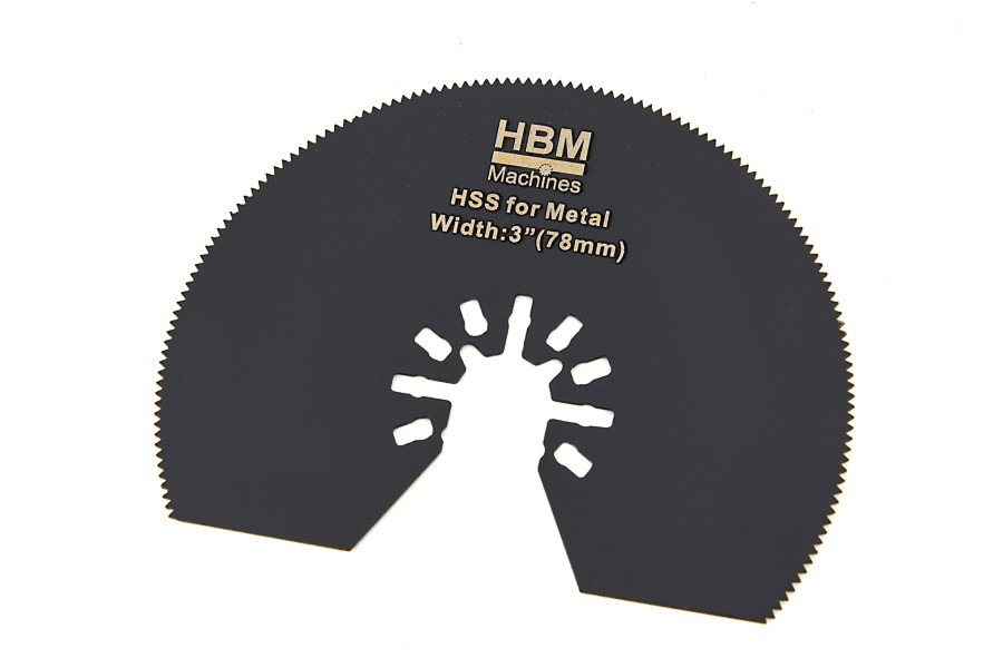 HBM 78 mm. Lame de scie demi-ronde HSS pour métal, bois et plastique pour Multitool