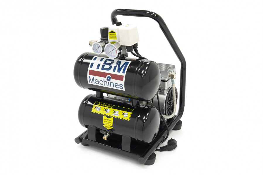 HBM 10 Liter 1,0 PS Professioneller tragbarer, geräuscharmer Kompressor