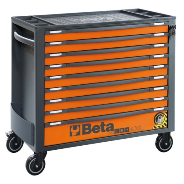 Chariot à outils Beta 9 tiroirs, RSC24AXL/9, orange